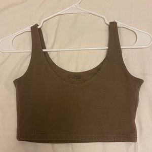 Small Brown Cropped PacSun Tank Top
